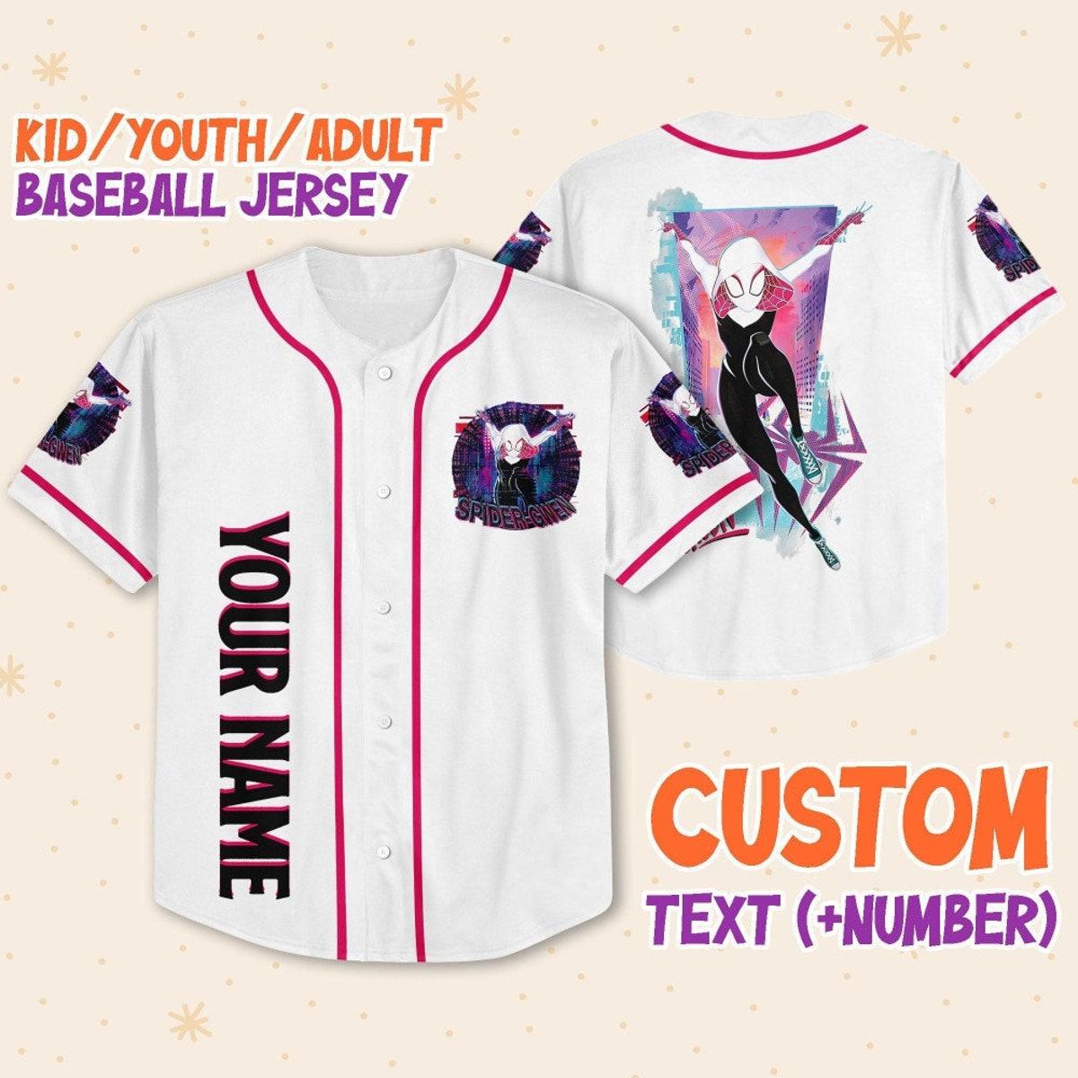 Personalize Spider Gwen Custom Disney Baseball Jersey 1