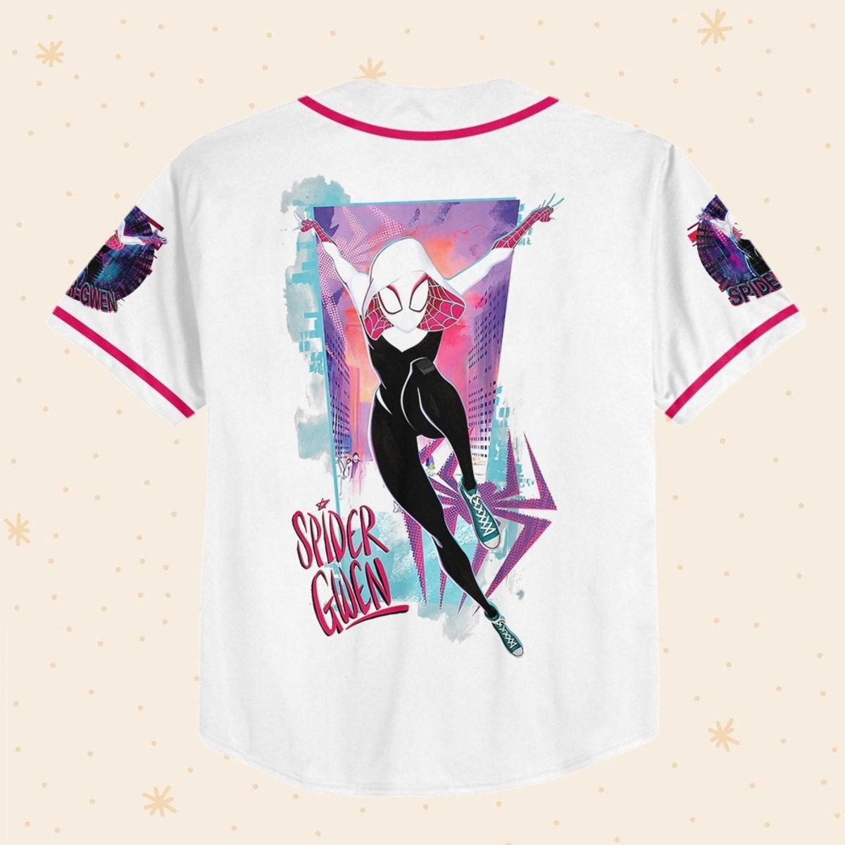 Personalize Spider Gwen Custom Disney Baseball Jersey 3