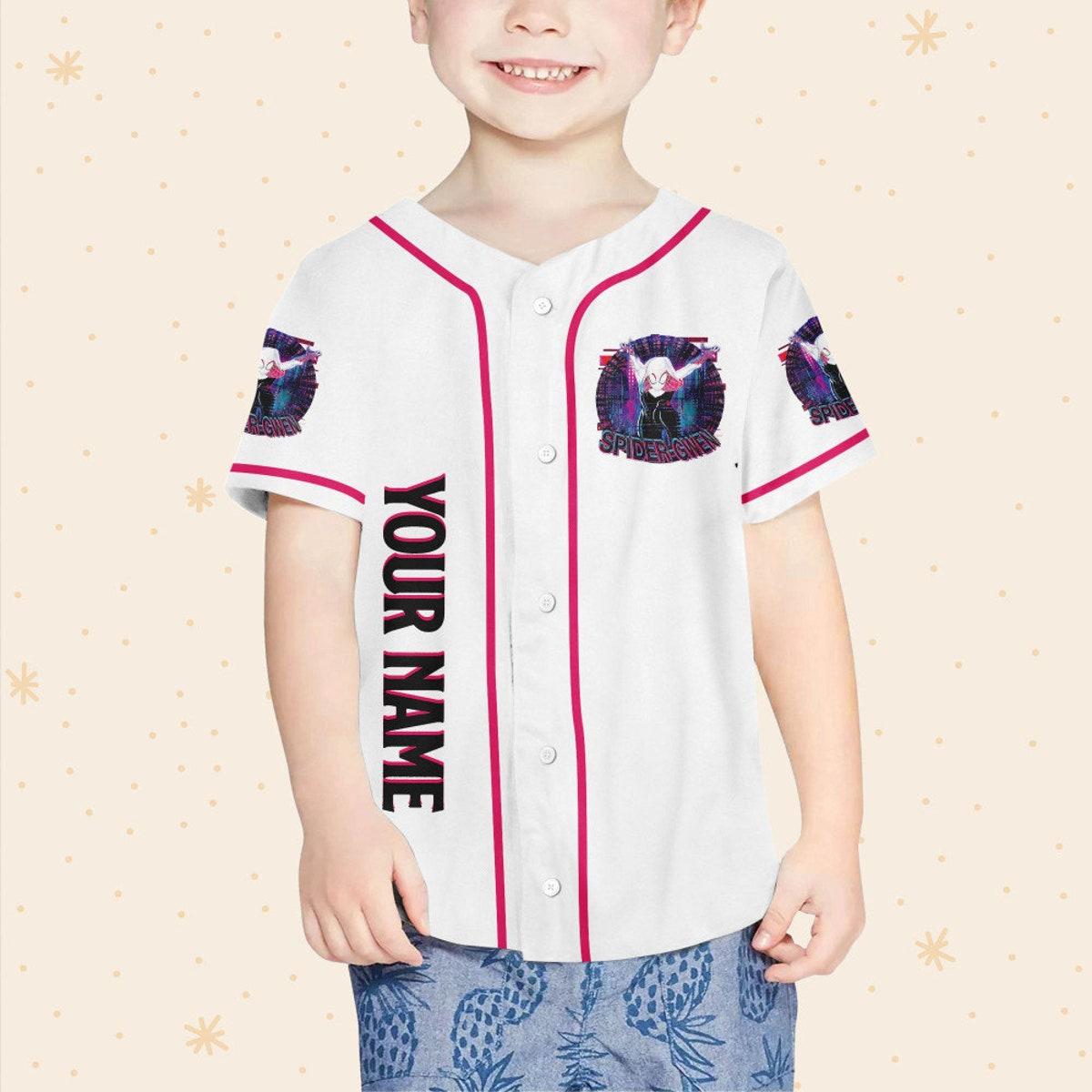 Personalize Spider Gwen Custom Disney Baseball Jersey 4