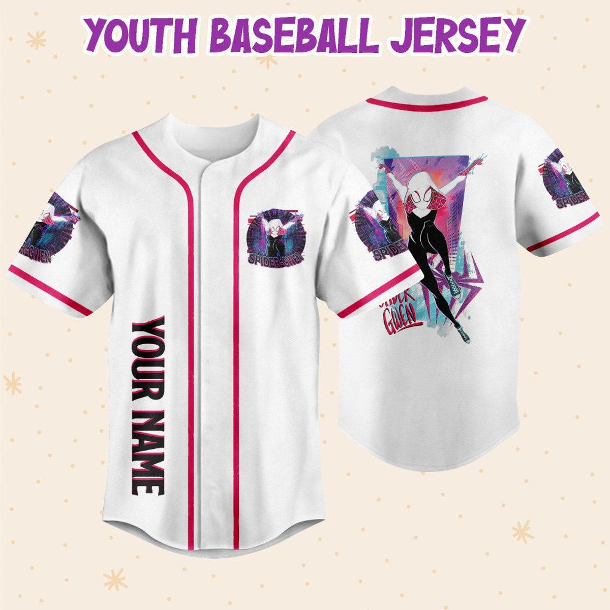 Personalize Spider Gwen Custom Disney Baseball Jersey 5