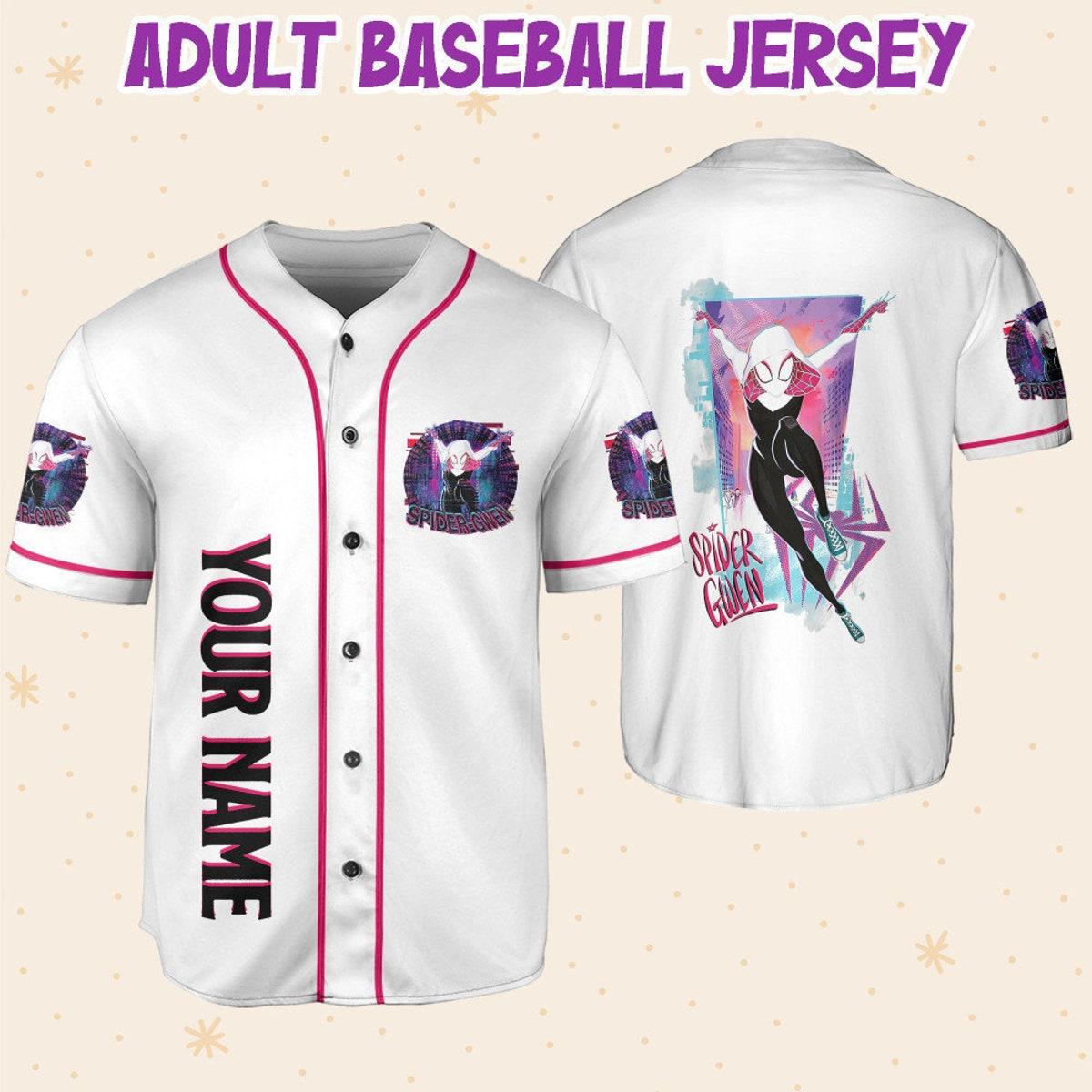 Personalize Spider Gwen Custom Disney Baseball Jersey 6