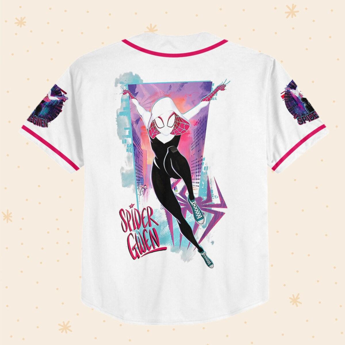 Personalize Spider Gwen Custom Kids Youth Adult Disney Baseball Jersey 3