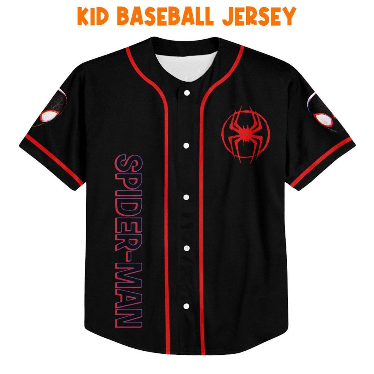 Personalize Spider Man Across The Spider Verse Black Jump Baseball Jersey 2