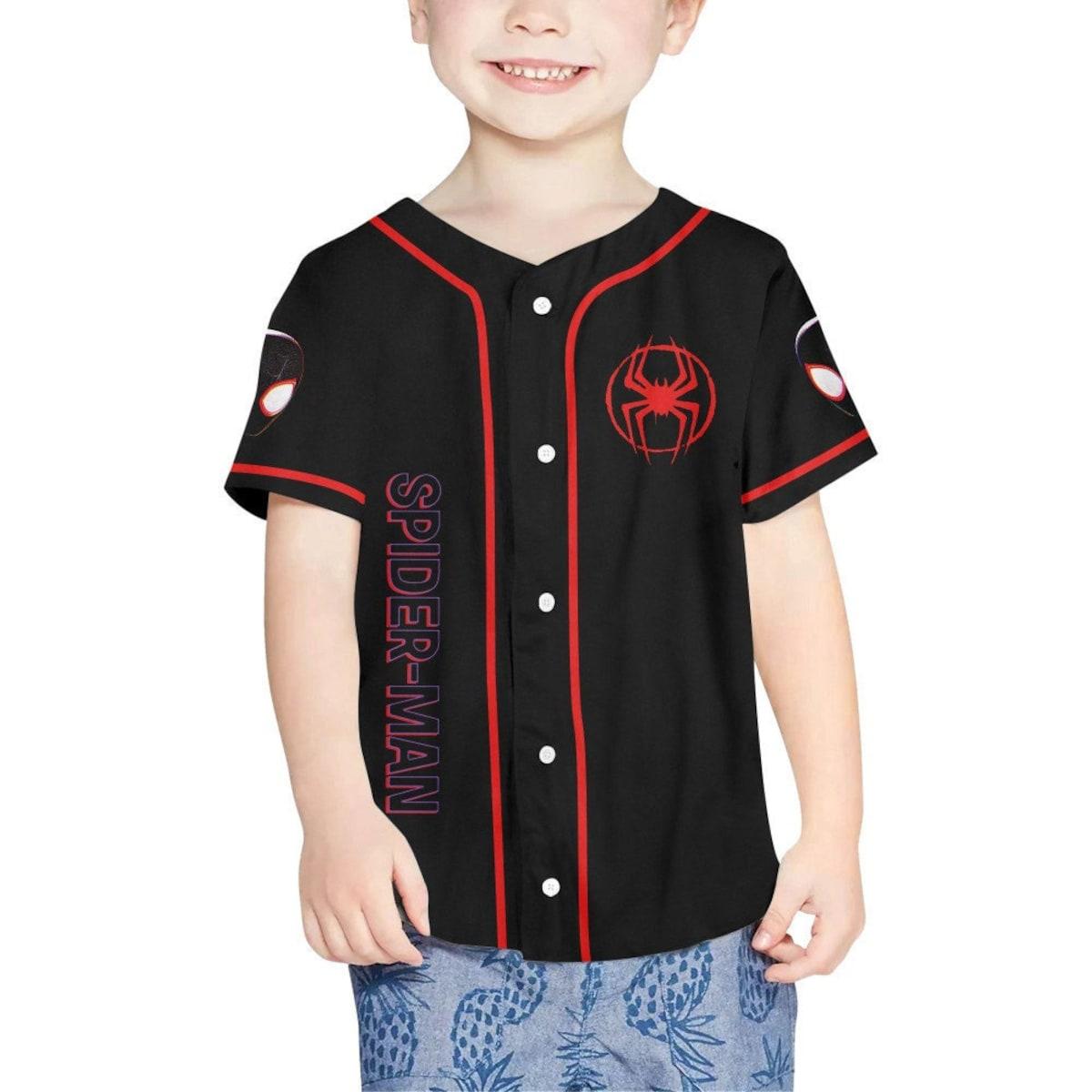 Personalize Spider Man Across The Spider Verse Black Jump Baseball Jersey 4