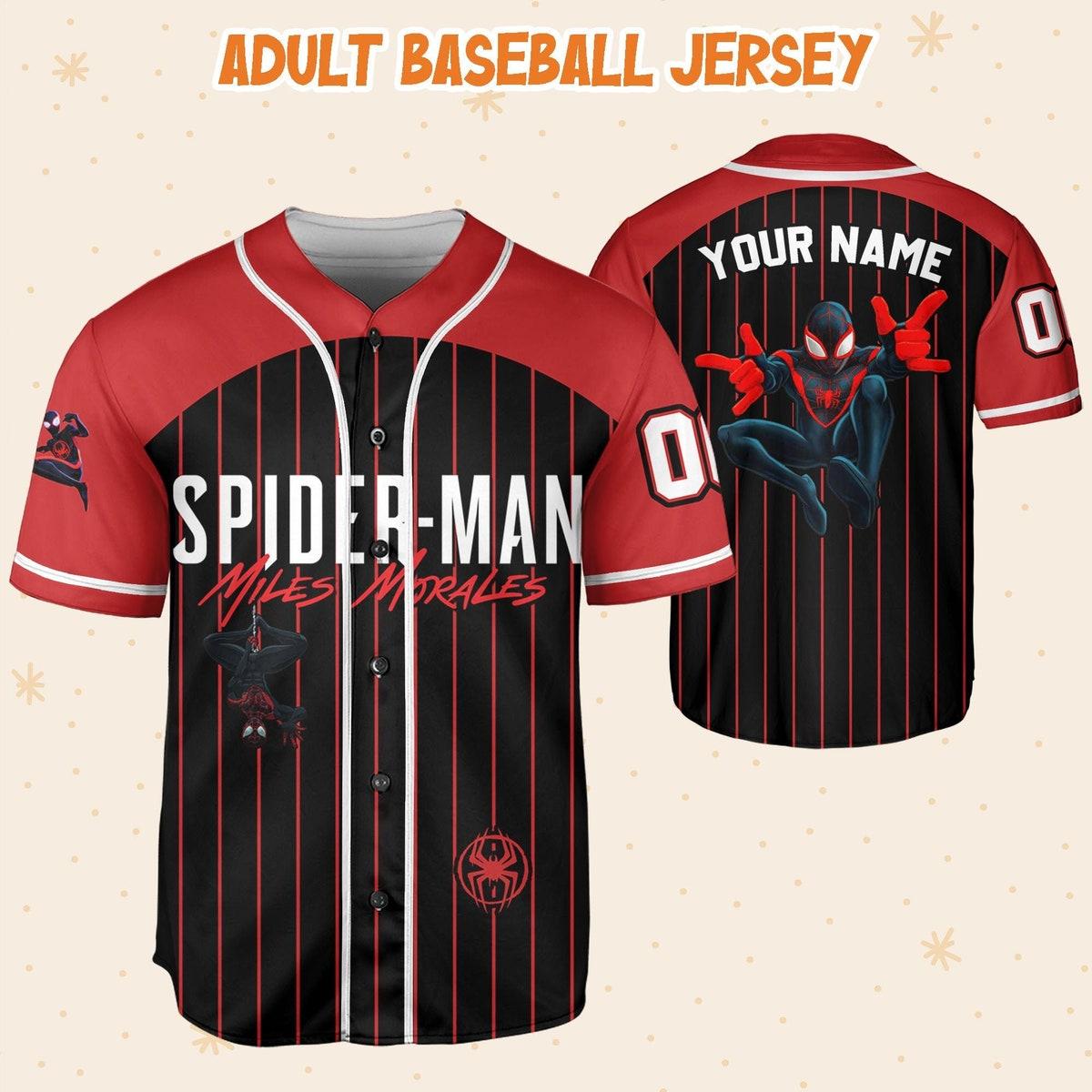 Personalize Spiderman Miles Morales Disney Baseball Jersey 5