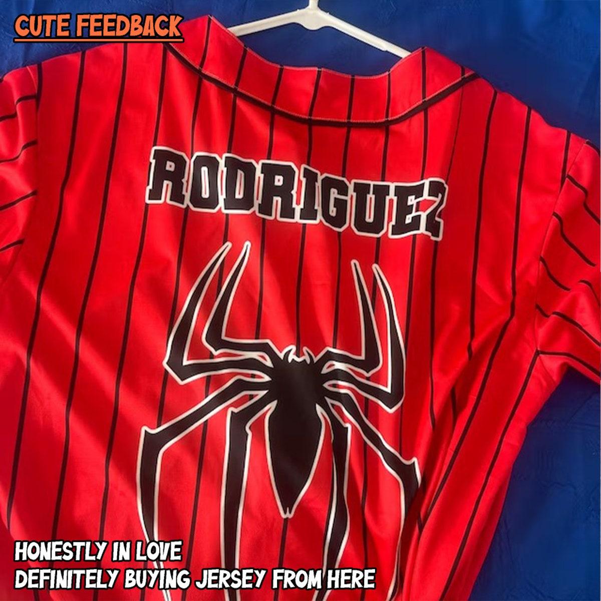 Personalize Spiderman Striped Disney Baseball Jersey 2