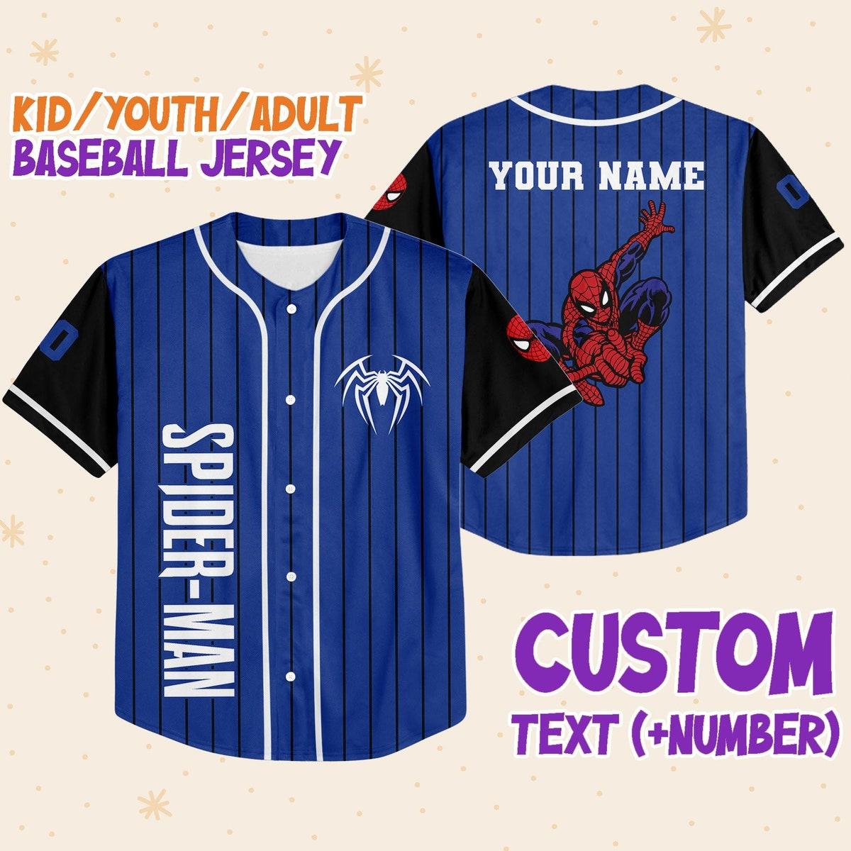 Personalize Spiderman Superhero Awesome Baseball Jersey 1