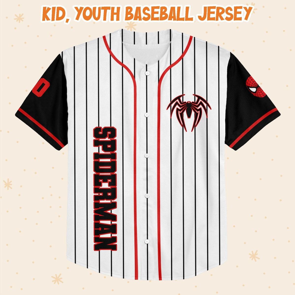 Personalize Spiderman Superhero Awesome Baseball Jersey 2