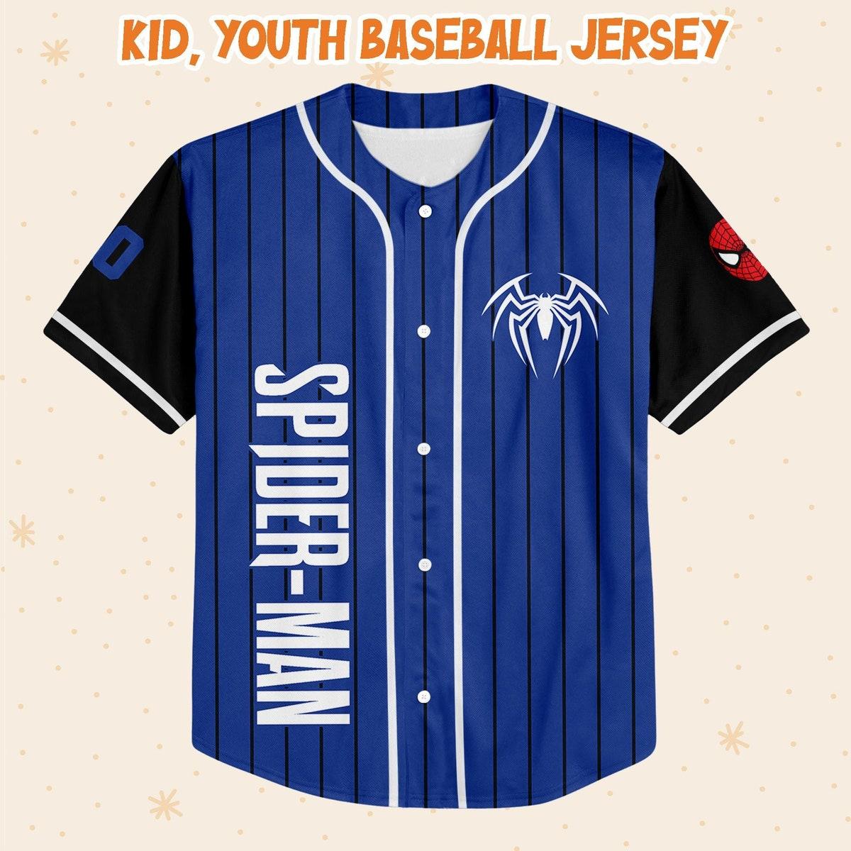 Personalize Spiderman Superhero Awesome Baseball Jersey 2