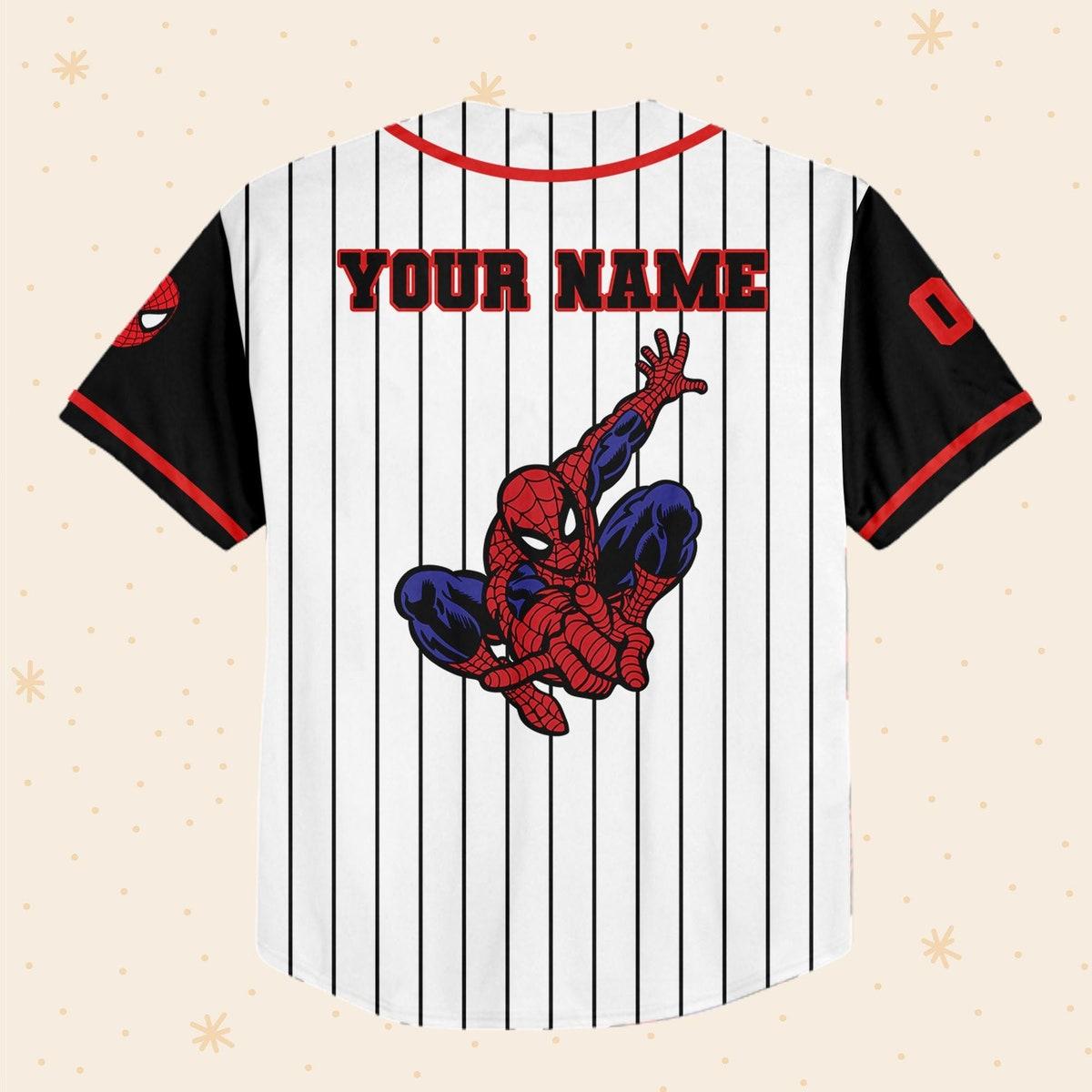 Personalize Spiderman Superhero Awesome Baseball Jersey 3