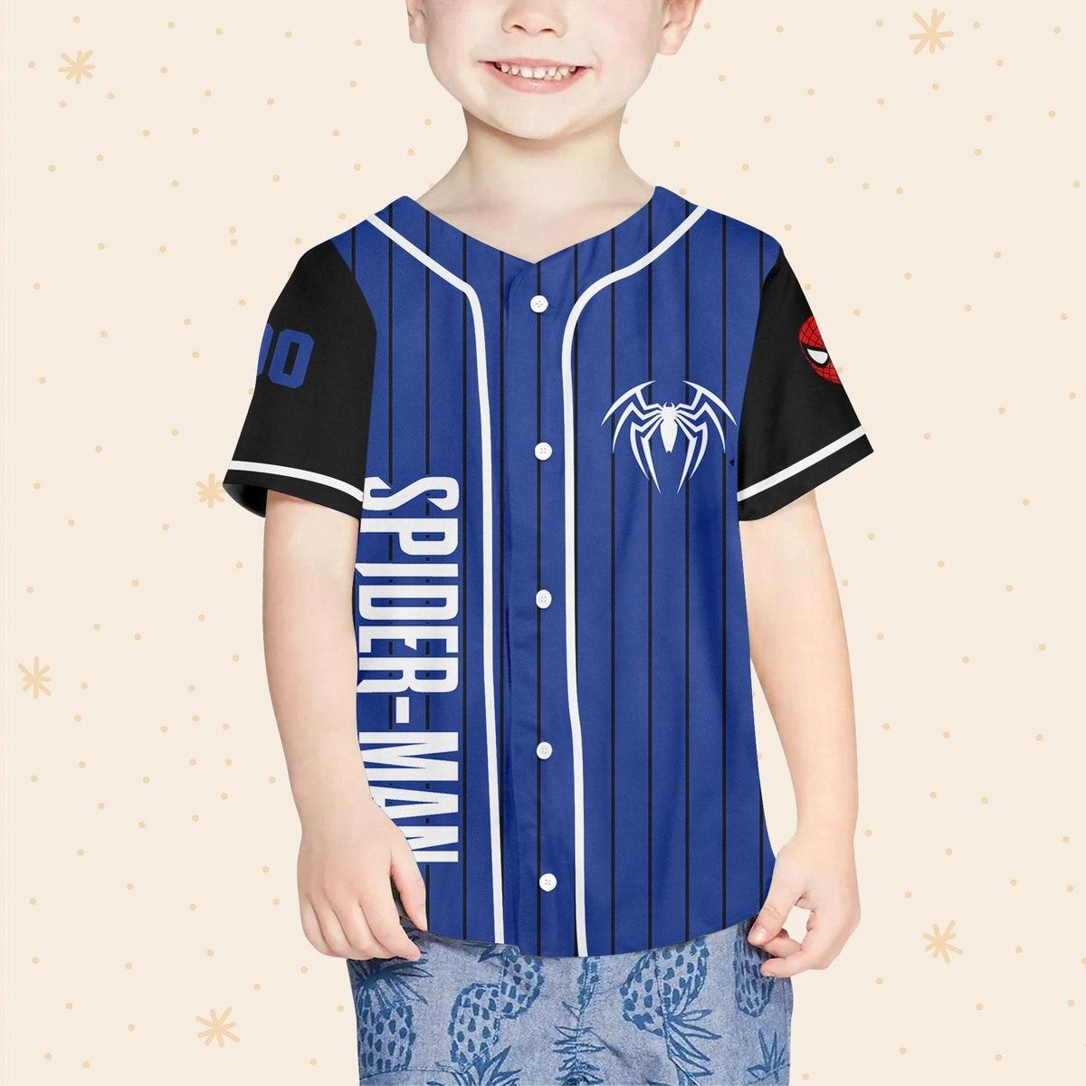 Personalize Spiderman Superhero Awesome Baseball Jersey 4