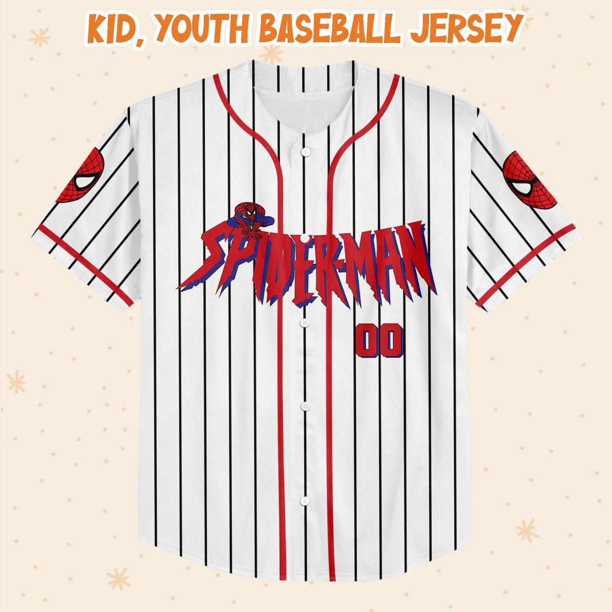 Personalize Spiderman Vintage Baseball Custom Disney Baseball Jersey 3