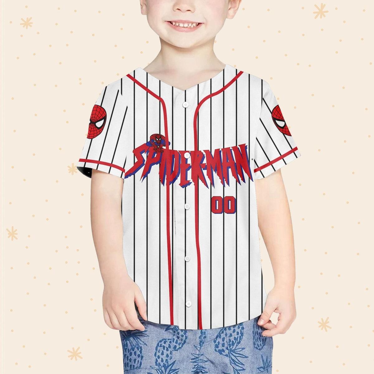 Personalize Spiderman Vintage Baseball Custom Disney Baseball Jersey 5