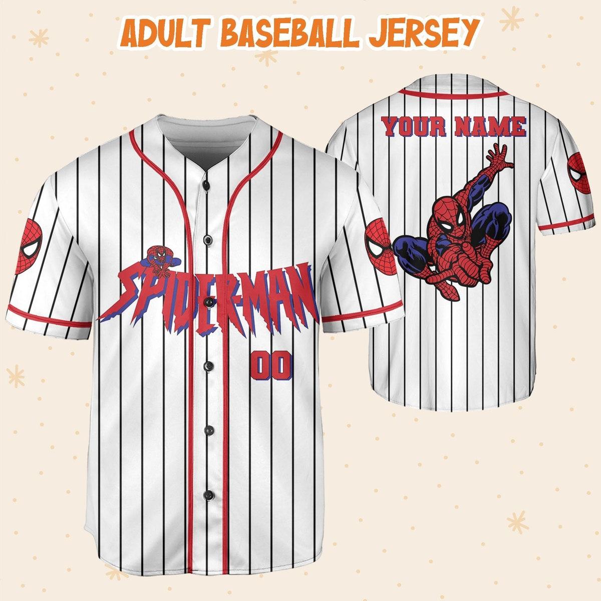 Personalize Spiderman Vintage Baseball Custom Disney Baseball Jersey 6