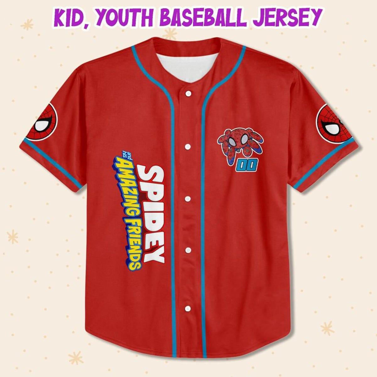 Personalize Spidey And His Amazing Friend Baseball Jersey 2