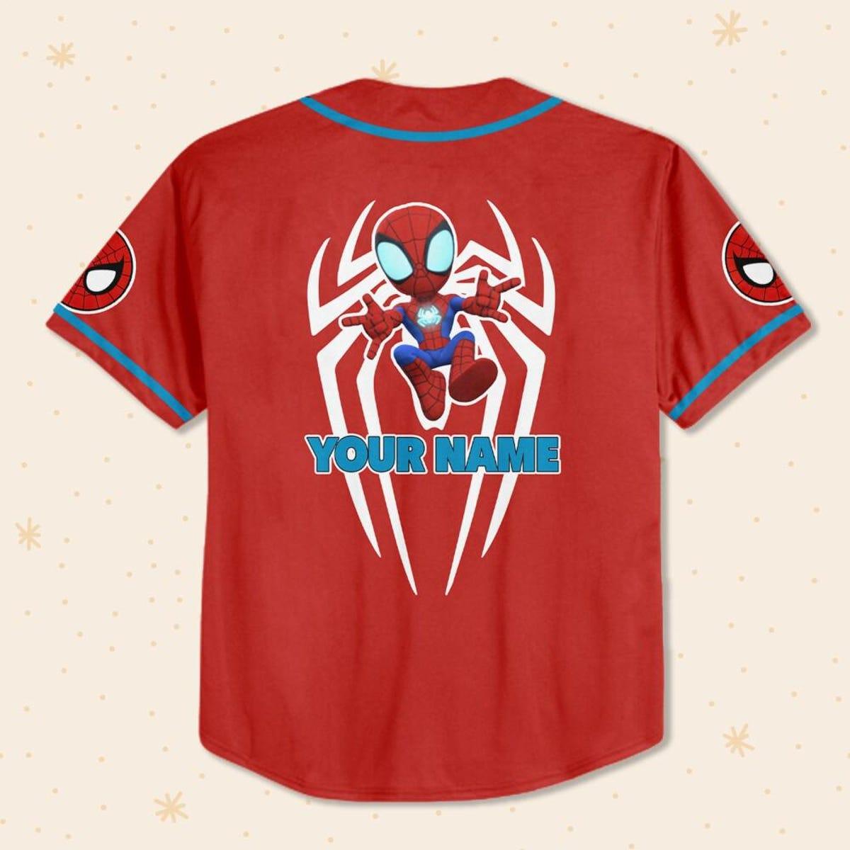 Personalize Spidey And His Amazing Friend Baseball Jersey 3