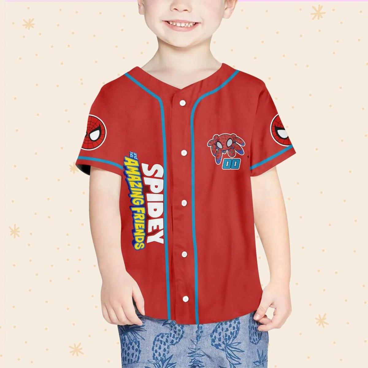 Personalize Spidey And His Amazing Friend Baseball Jersey 4