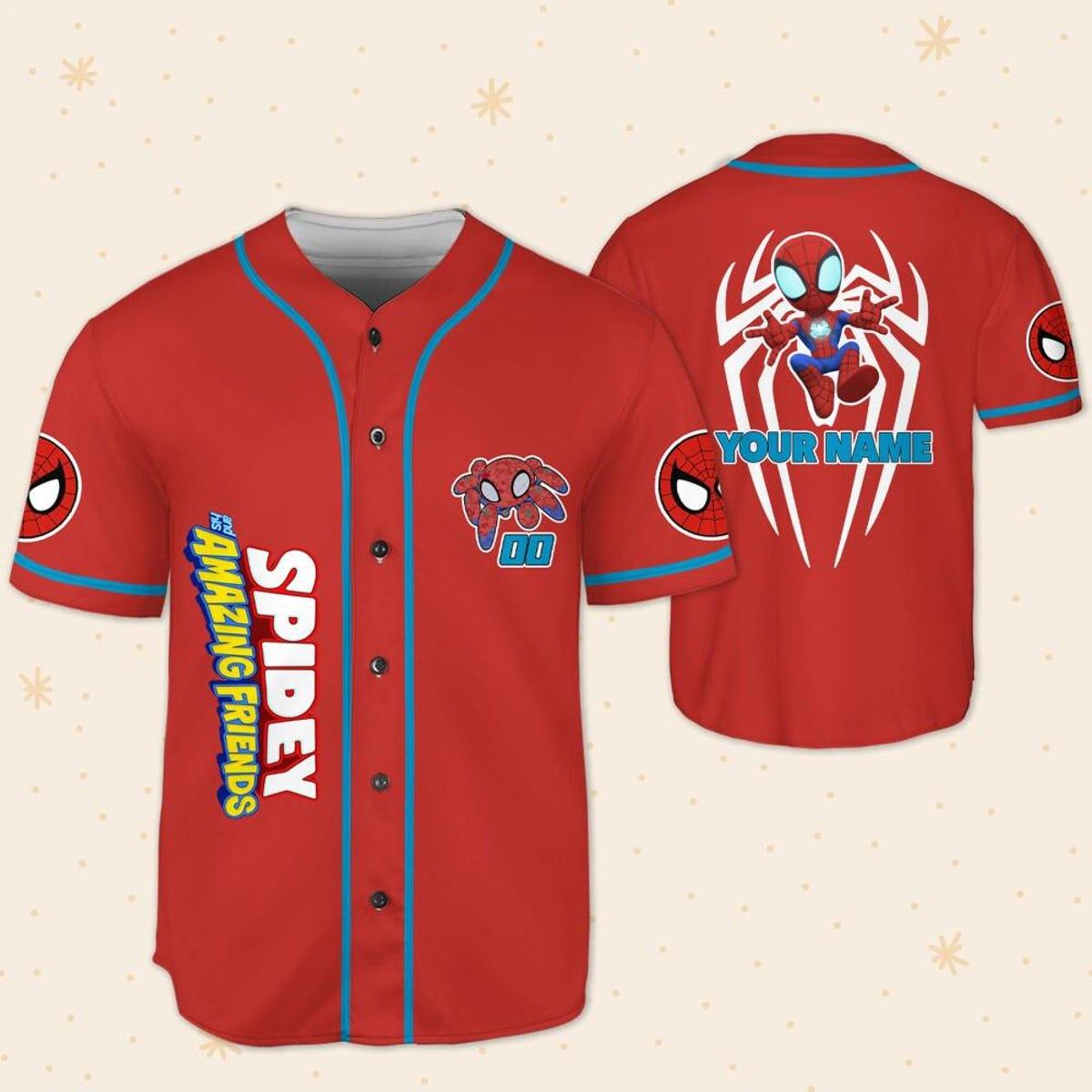 Personalize Spidey And His Amazing Friend Baseball Jersey 5