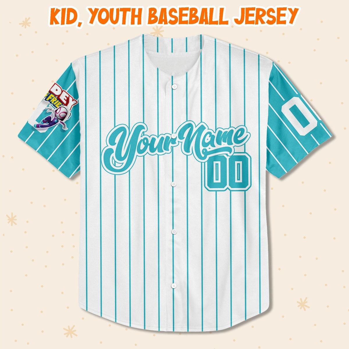 Personalize Spidey And His Amazing Friend Spider Gwen Baseball Jersey 2