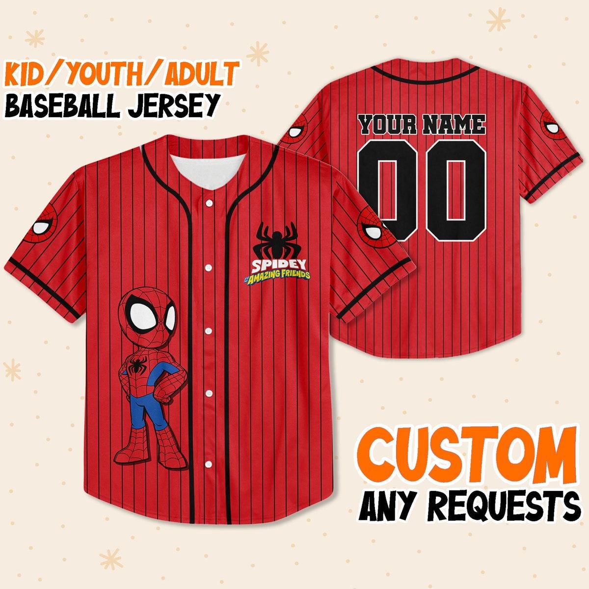 Personalize Spidey And His Amazing Friends Baseball Jersey 1