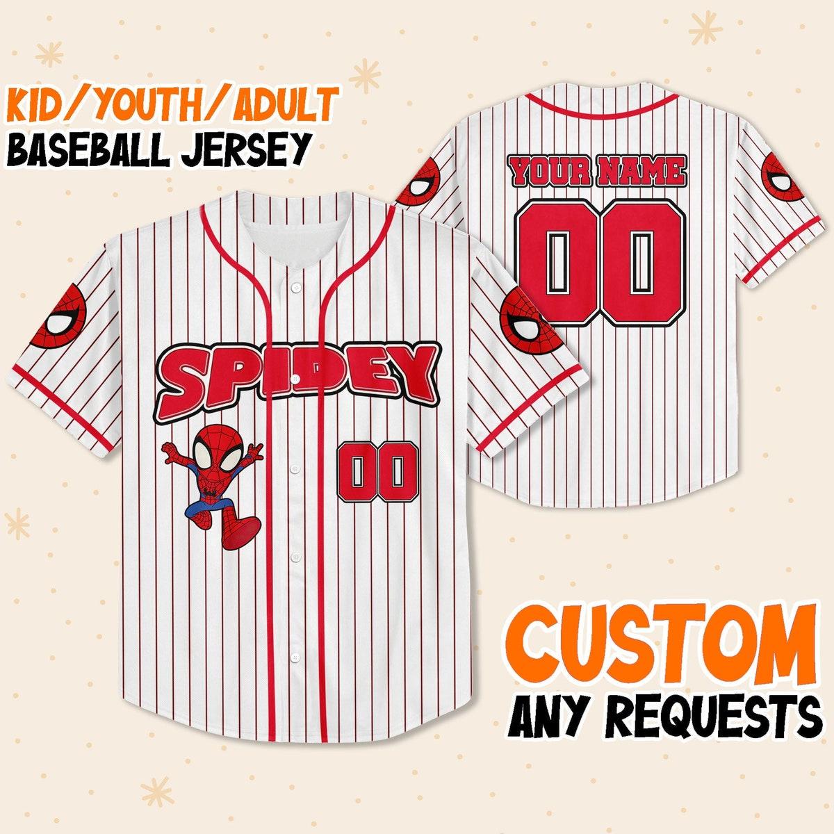 Personalize Spidey And His Amazing Friends Cute White Color Baseball Jersey 1