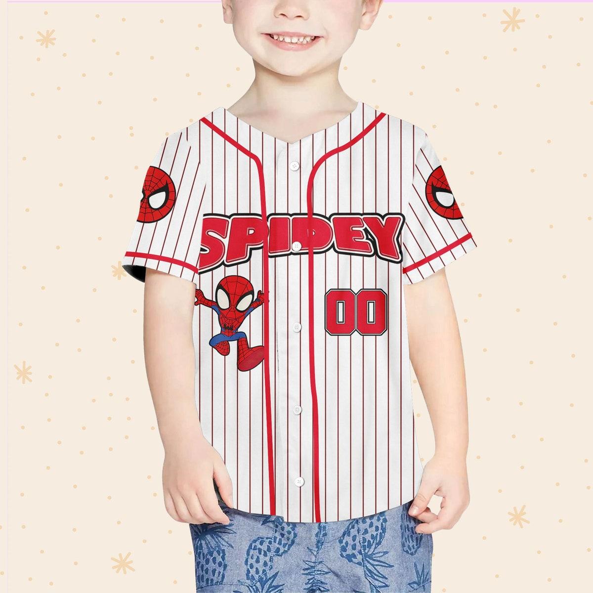 Personalize Spidey And His Amazing Friends Cute White Color Baseball Jersey 4