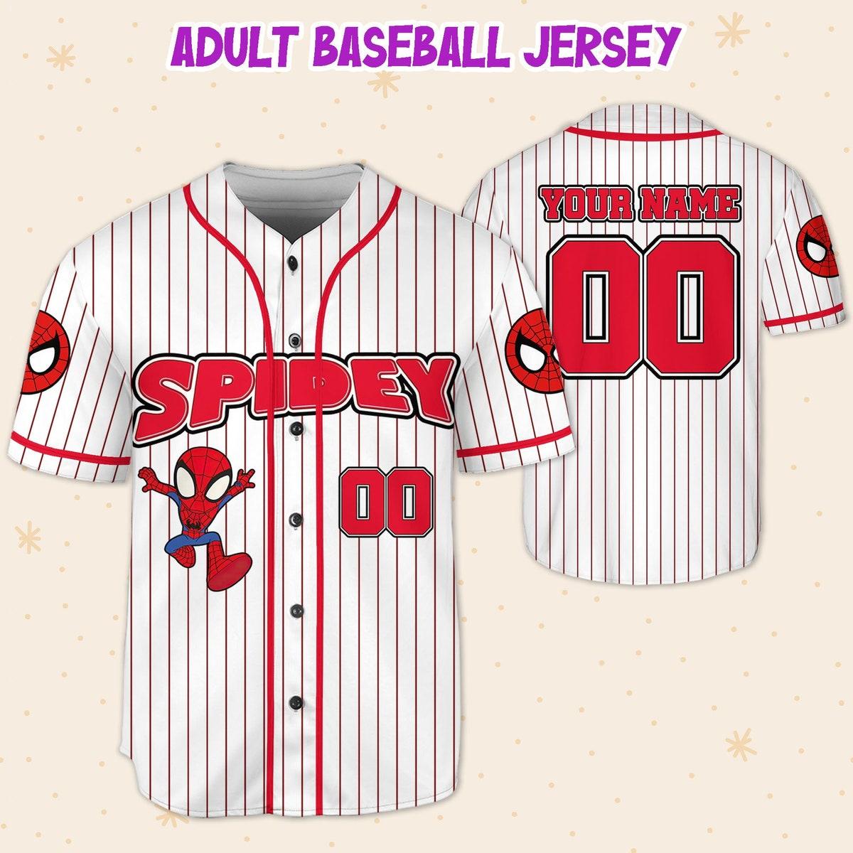 Personalize Spidey And His Amazing Friends Cute White Color Baseball Jersey 5