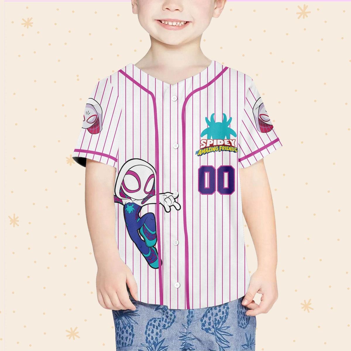 Personalize Spidey And His Amazing Friends Gwen Stacy Baseball Jersey 4