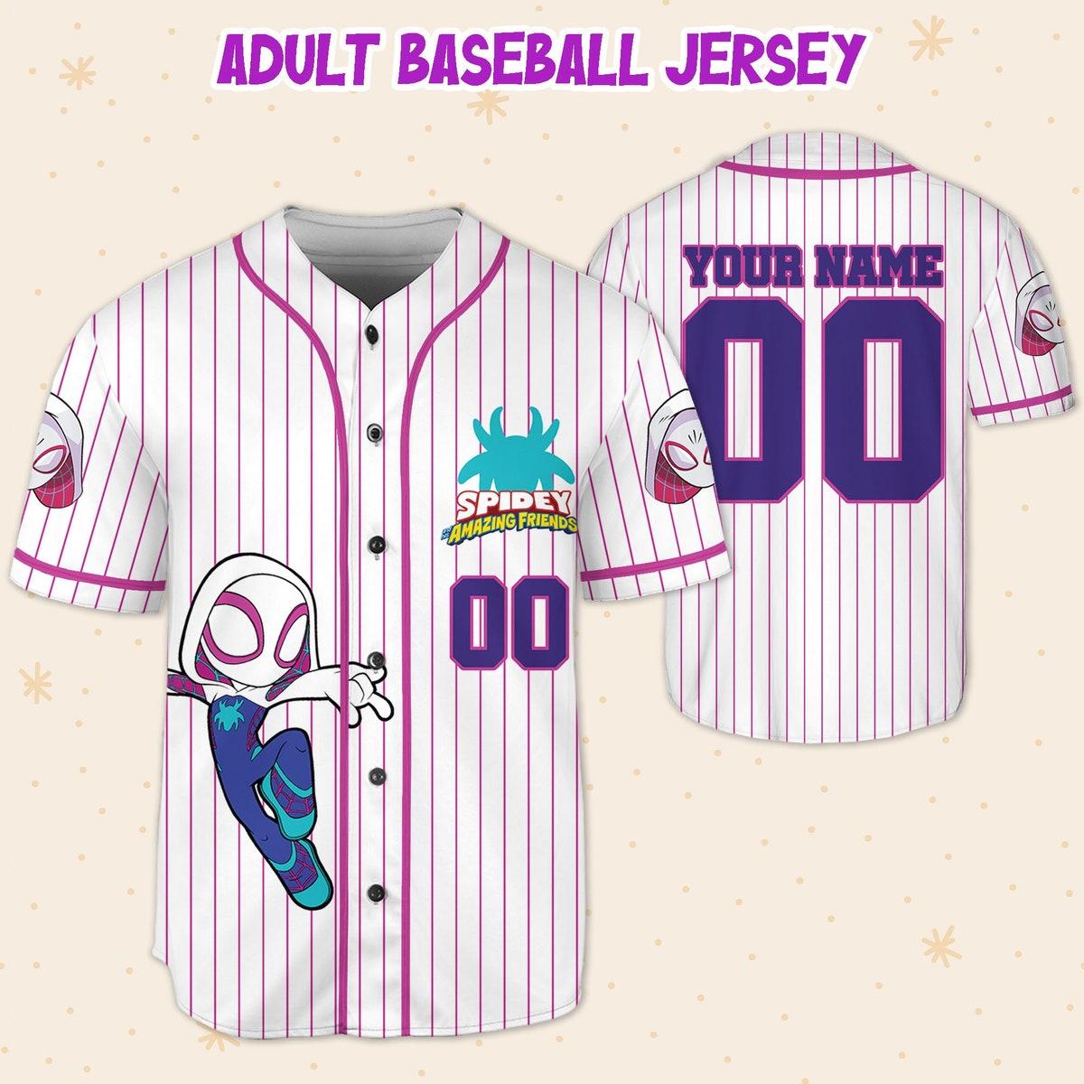 Personalize Spidey And His Amazing Friends Gwen Stacy Baseball Jersey 5