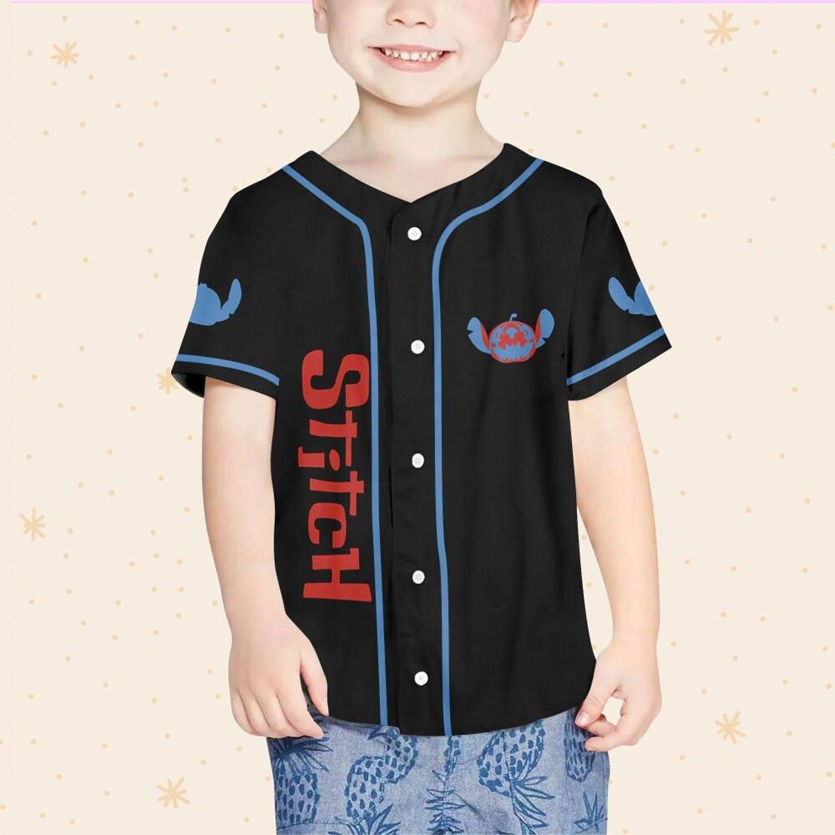 Personalize Stitch Devil Halloween Magic Kingdom Disneyland Baseball Jersey 4