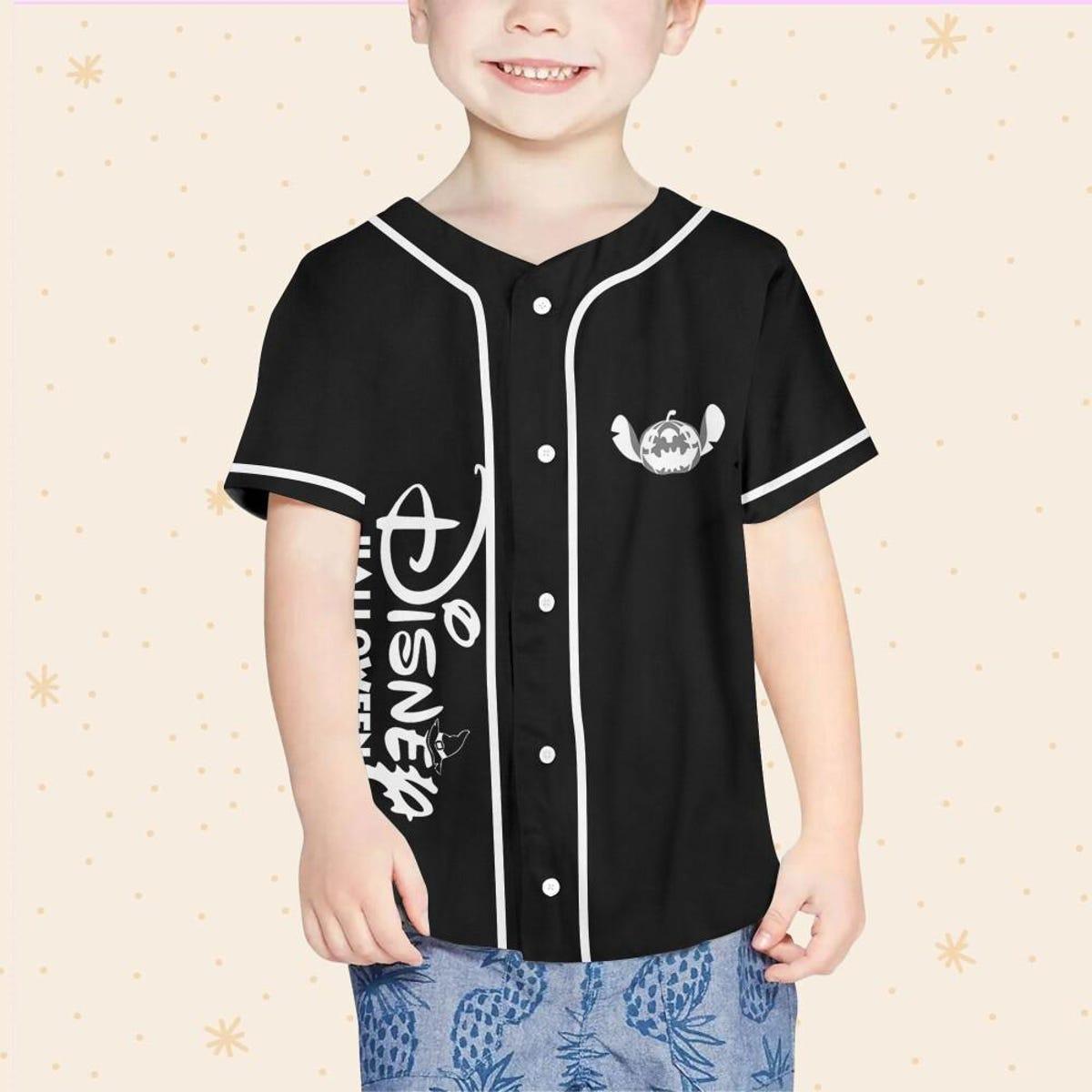 Personalize Stitch Skeleton Magic Kingdom Disneyland Baseball Jersey 4