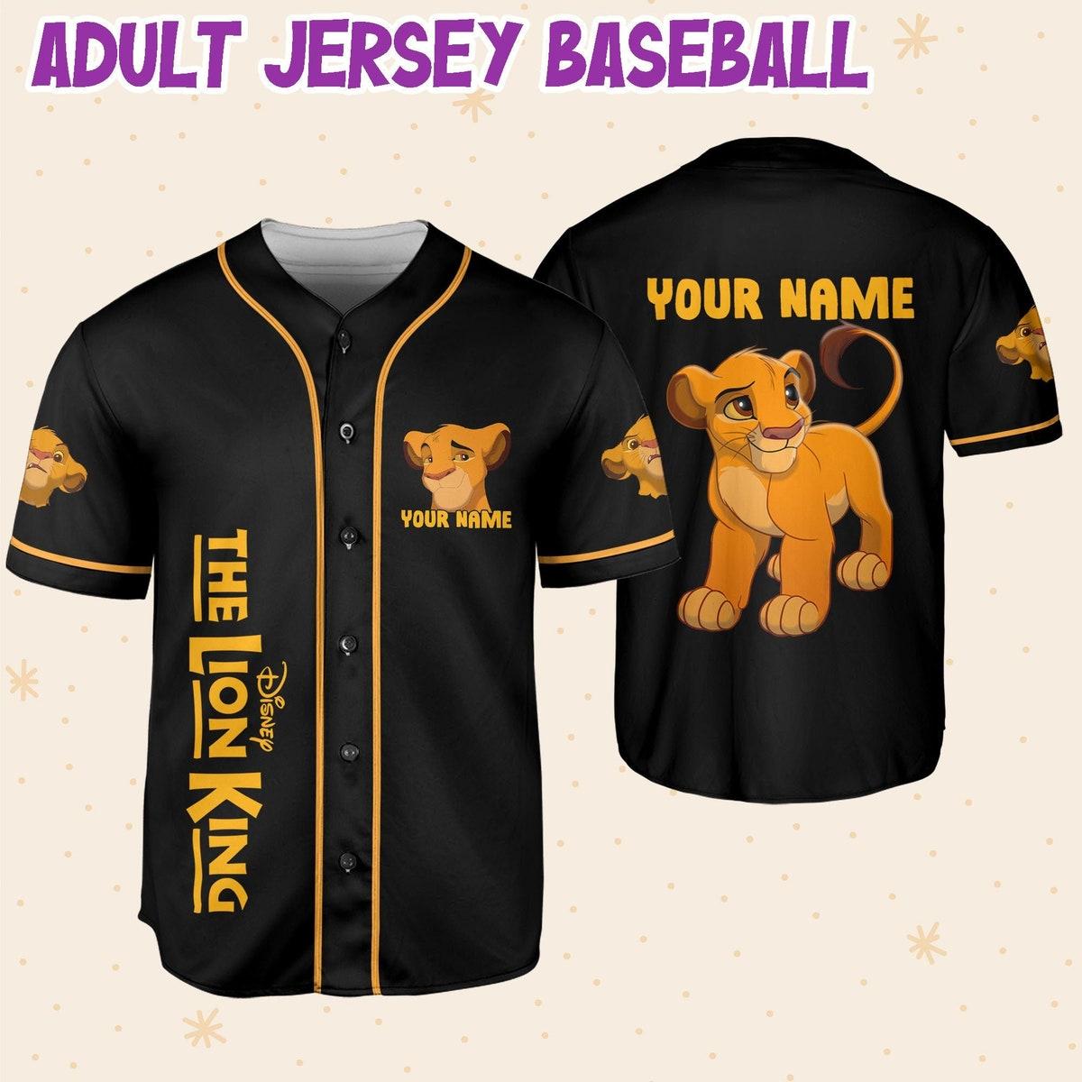 Personalize The Lion King Baby Black Color Custom Baseball Jersey 6