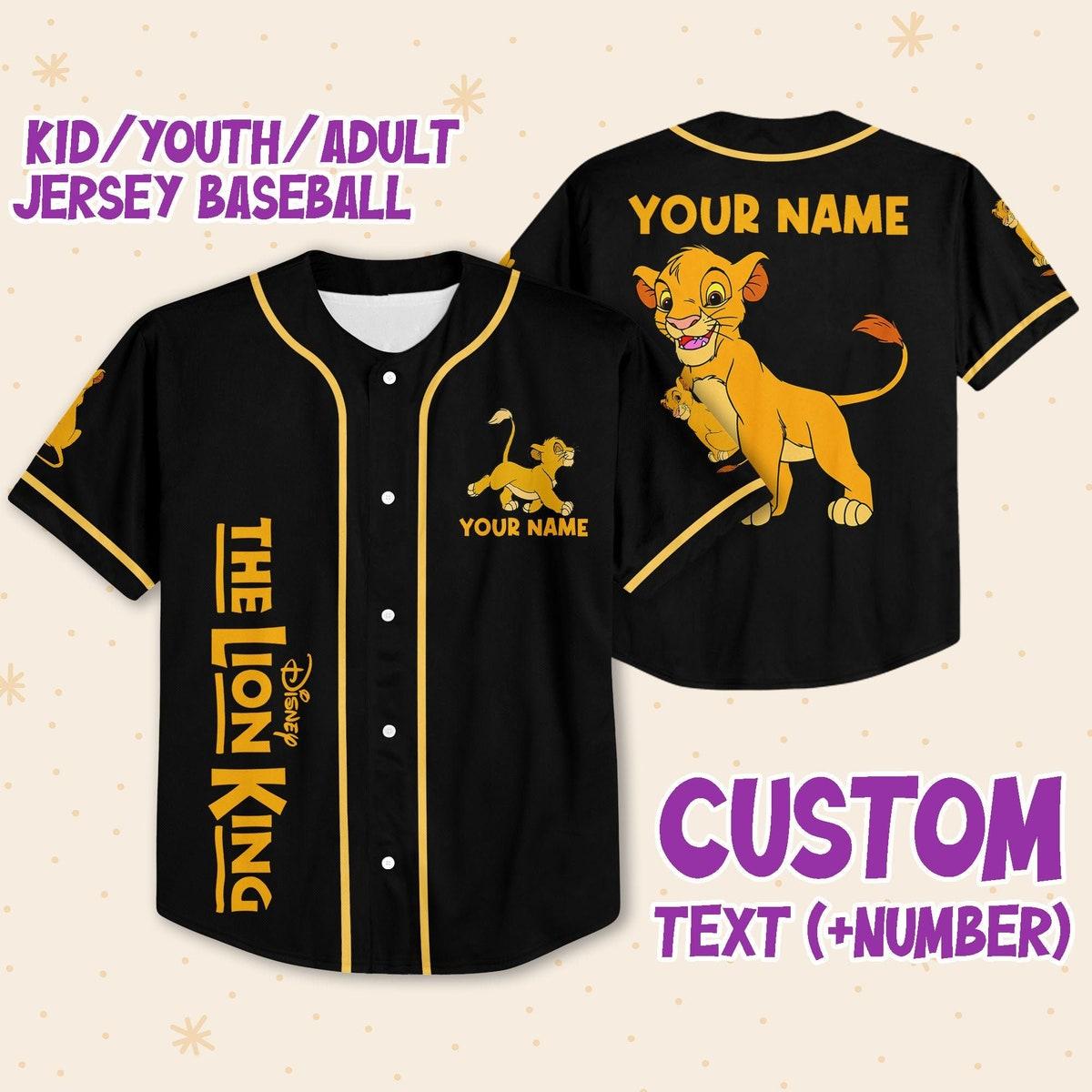 Personalize The Lion King Simba Lovely Disney Baseball Jersey 1