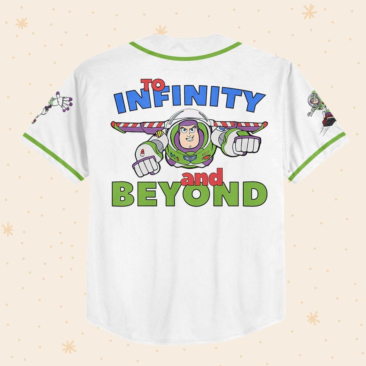 Personalize Toy Story Buzz Lightyear To Infinity And Beyond Baseball Jersey 3