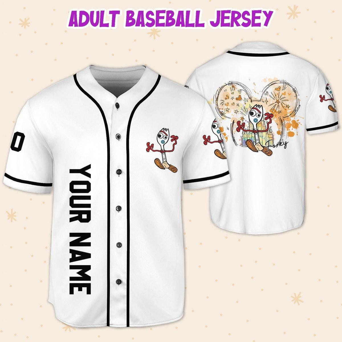 Personalize Toy Story Mickey Head Forky Toy Story Baseball Jersey 5