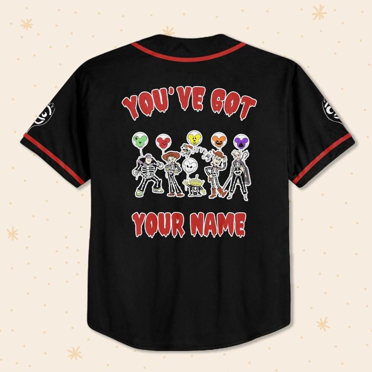 Personalize Toy Story Skeleton Halloween Baseball Jersey 3