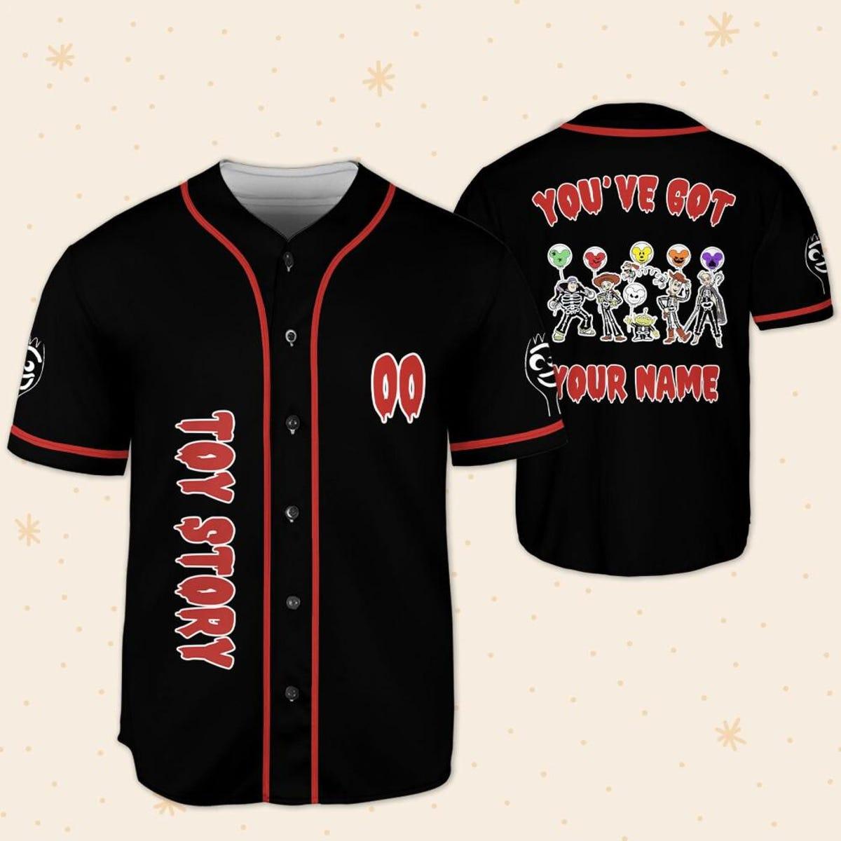 Personalize Toy Story Skeleton Halloween Baseball Jersey 5