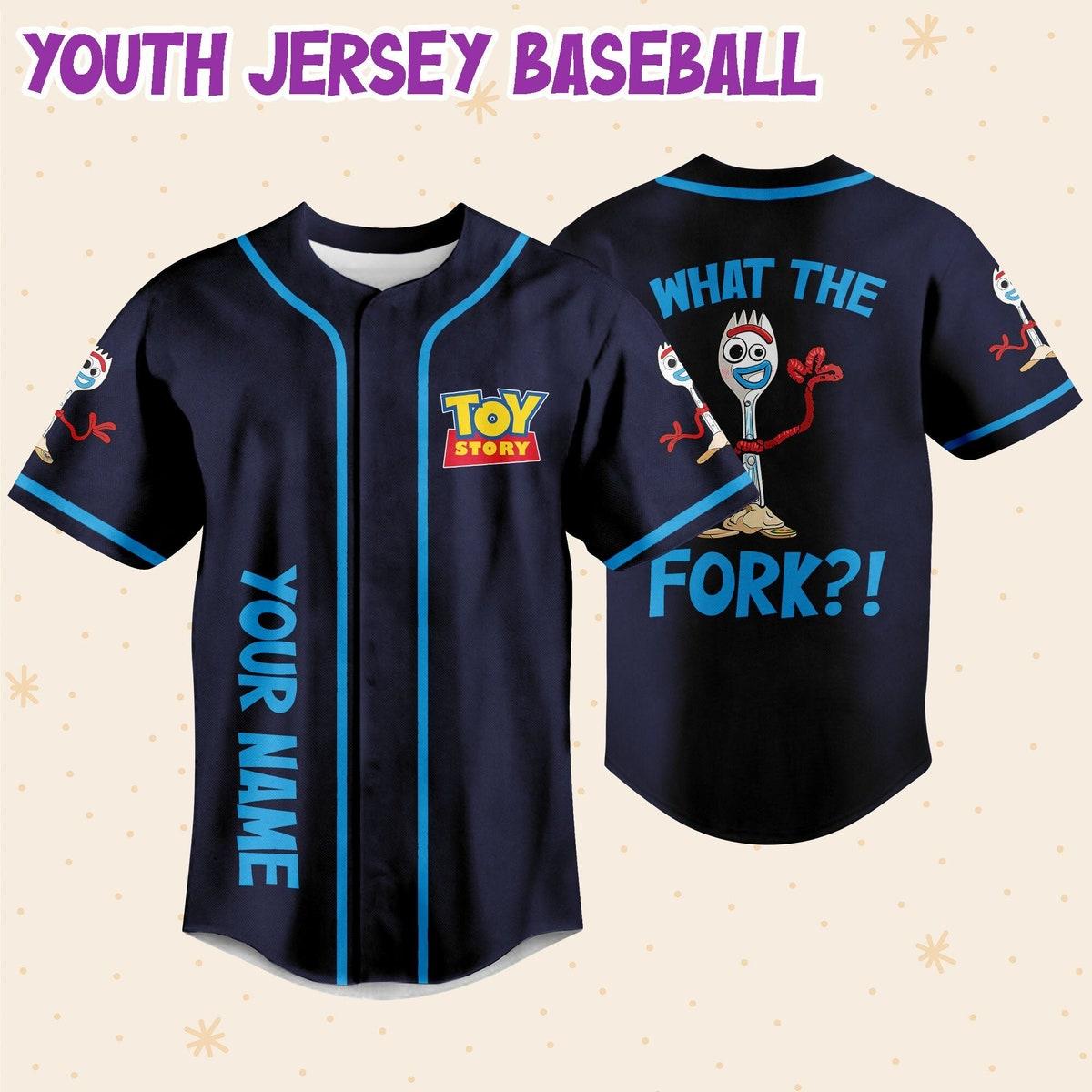 Personalize Toy Story What The Fork Baseball Jersey 5