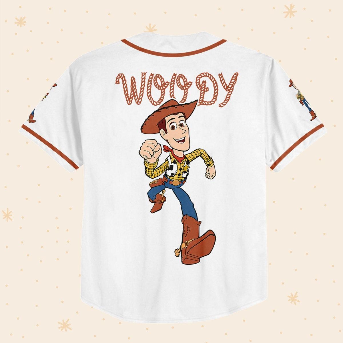 Personalize Toy Story Woody Sheriff Disney Baseball Jersey 3