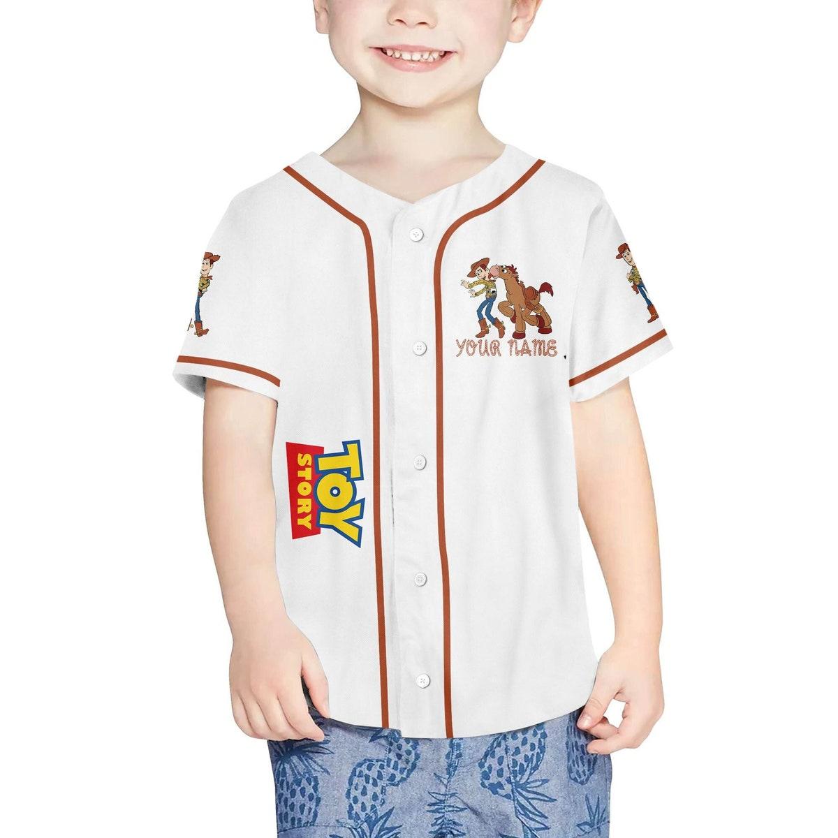 Personalize Toy Story Woody Sheriff Disney Baseball Jersey 4