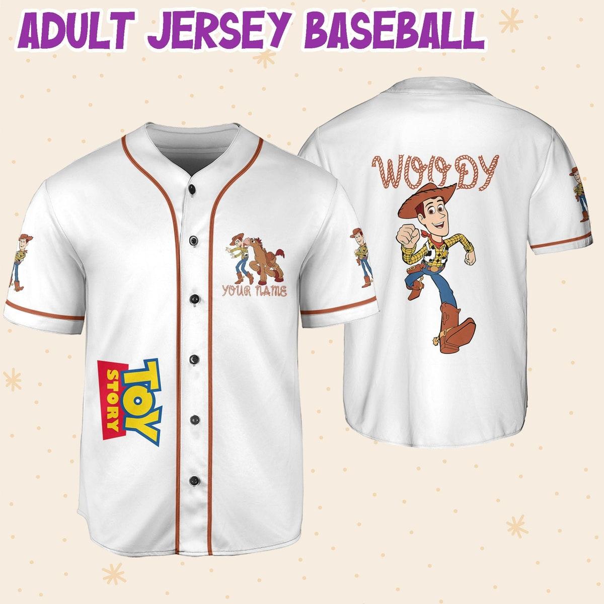 Personalize Toy Story Woody Sheriff Disney Baseball Jersey 6