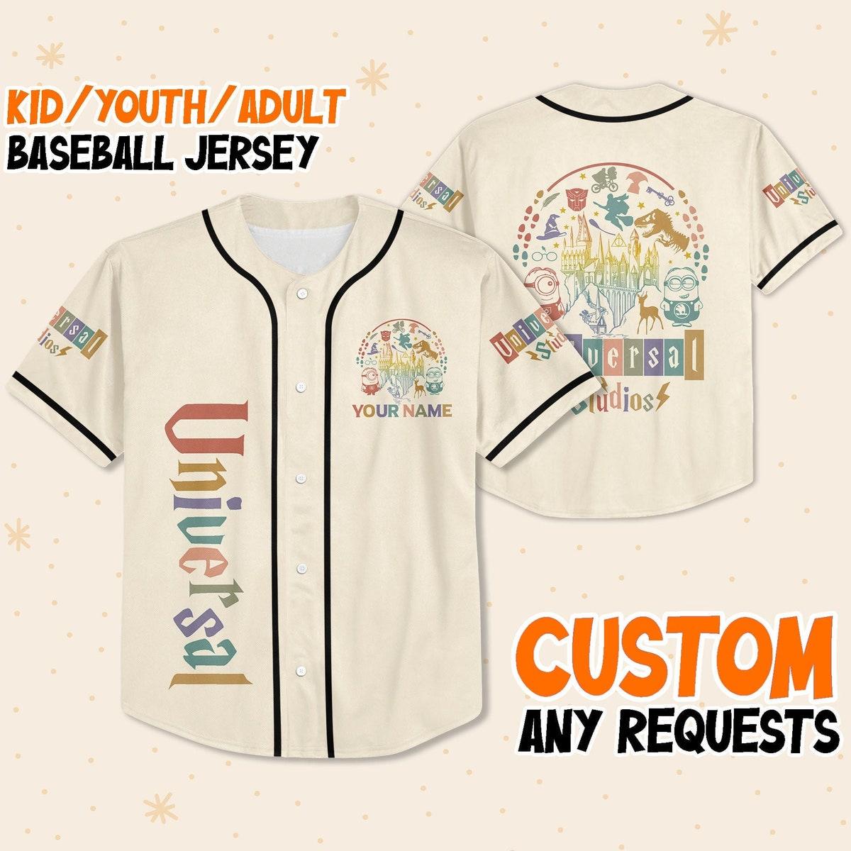 Personalize Universal Studio Vintage Characters Disney Baseball Jersey 1