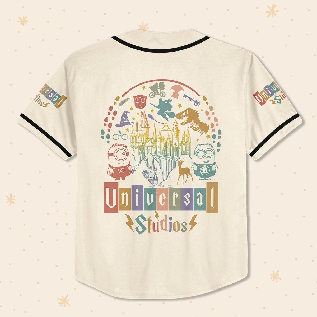 Personalize Universal Studio Vintage Characters Disney Baseball Jersey 3