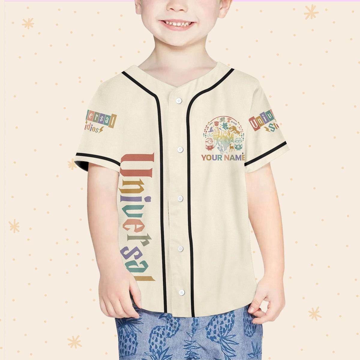 Personalize Universal Studio Vintage Characters Disney Baseball Jersey 4