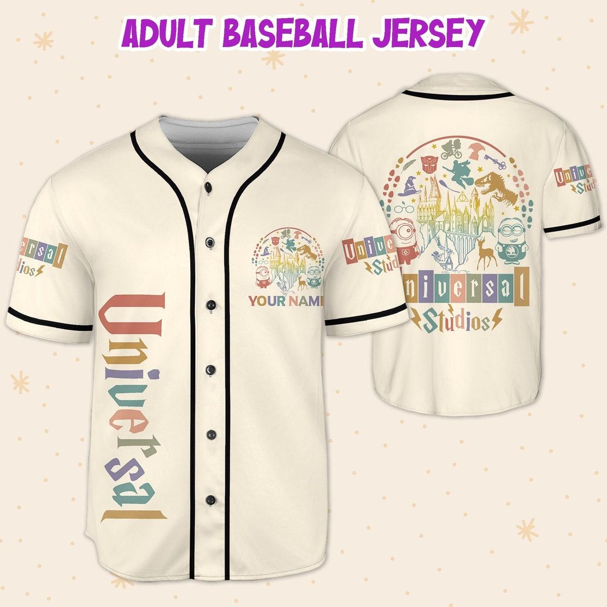 Personalize Universal Studio Vintage Characters Disney Baseball Jersey 5