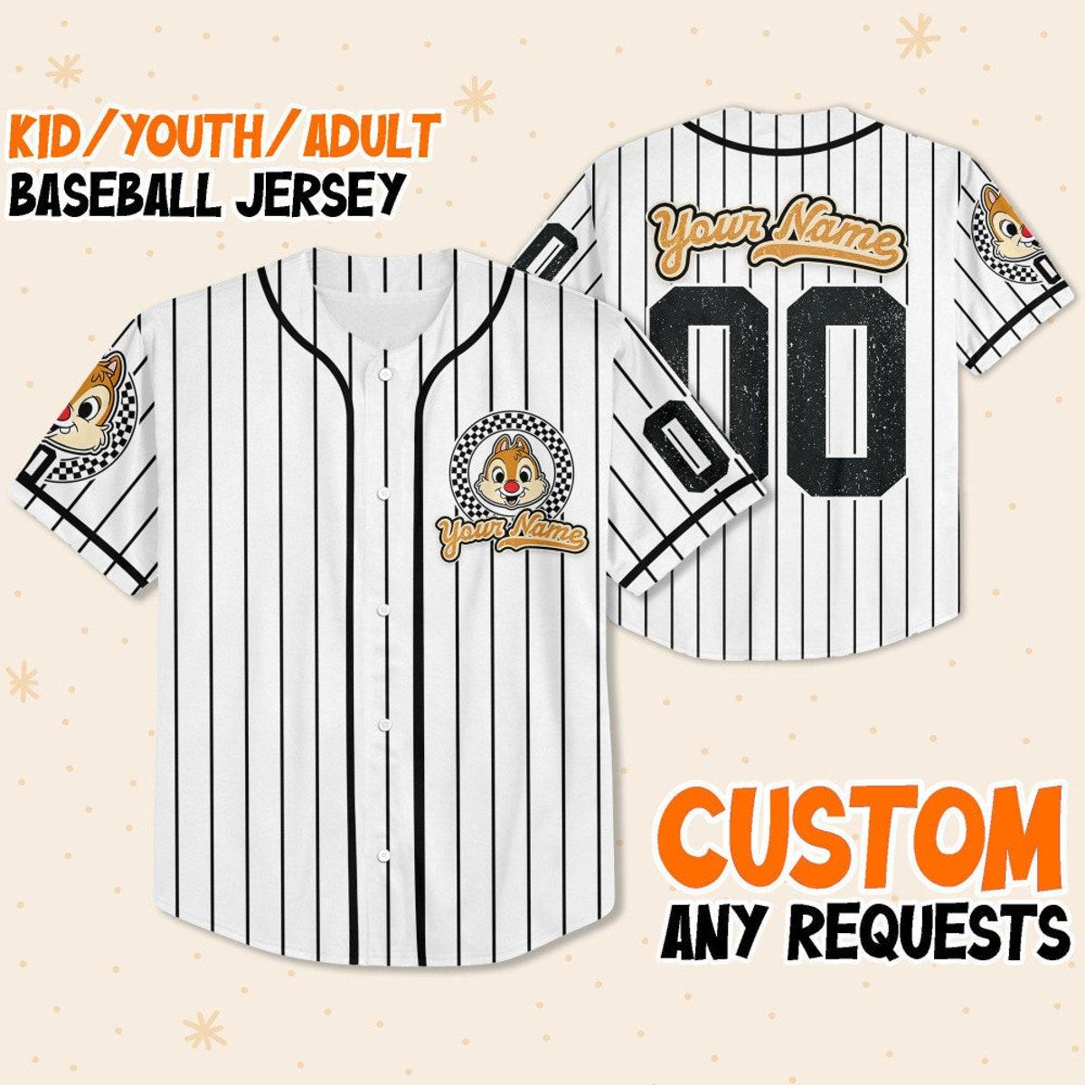 Personalize Vintage Chip And Dale Double Disney Baseball Jersey 1