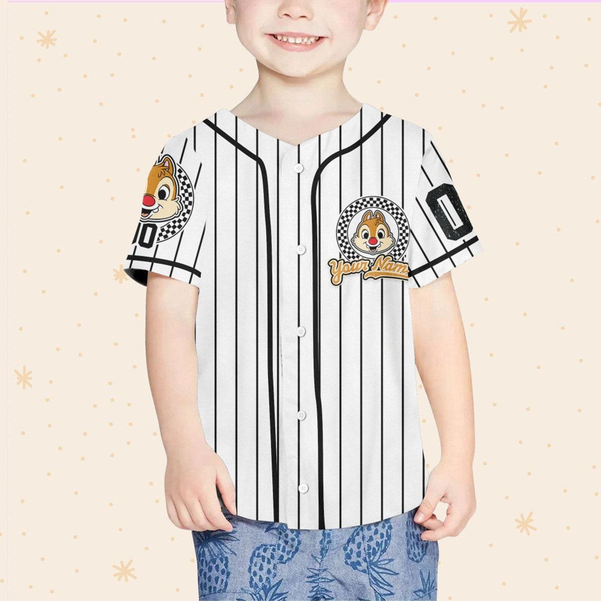 Personalize Vintage Chip And Dale Double Disney Baseball Jersey 4