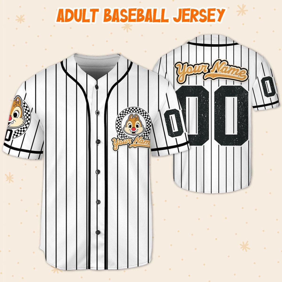 Personalize Vintage Chip And Dale Double Disney Baseball Jersey 5