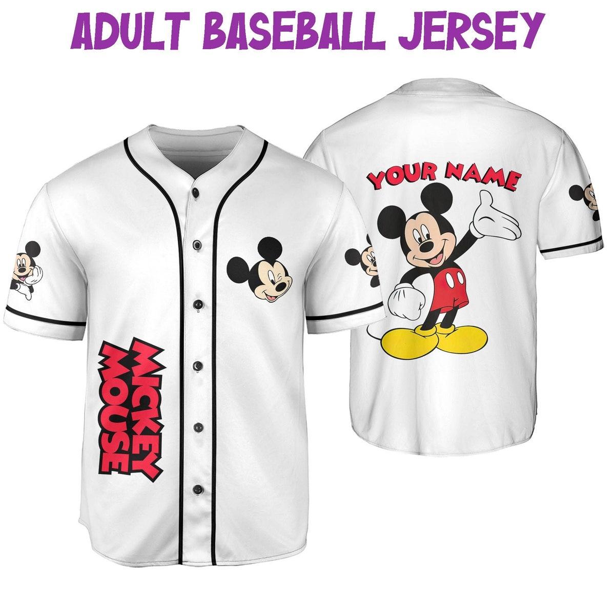 Personalize Vintage Disney Cute Mickey Mouse Baseball Jersey 6