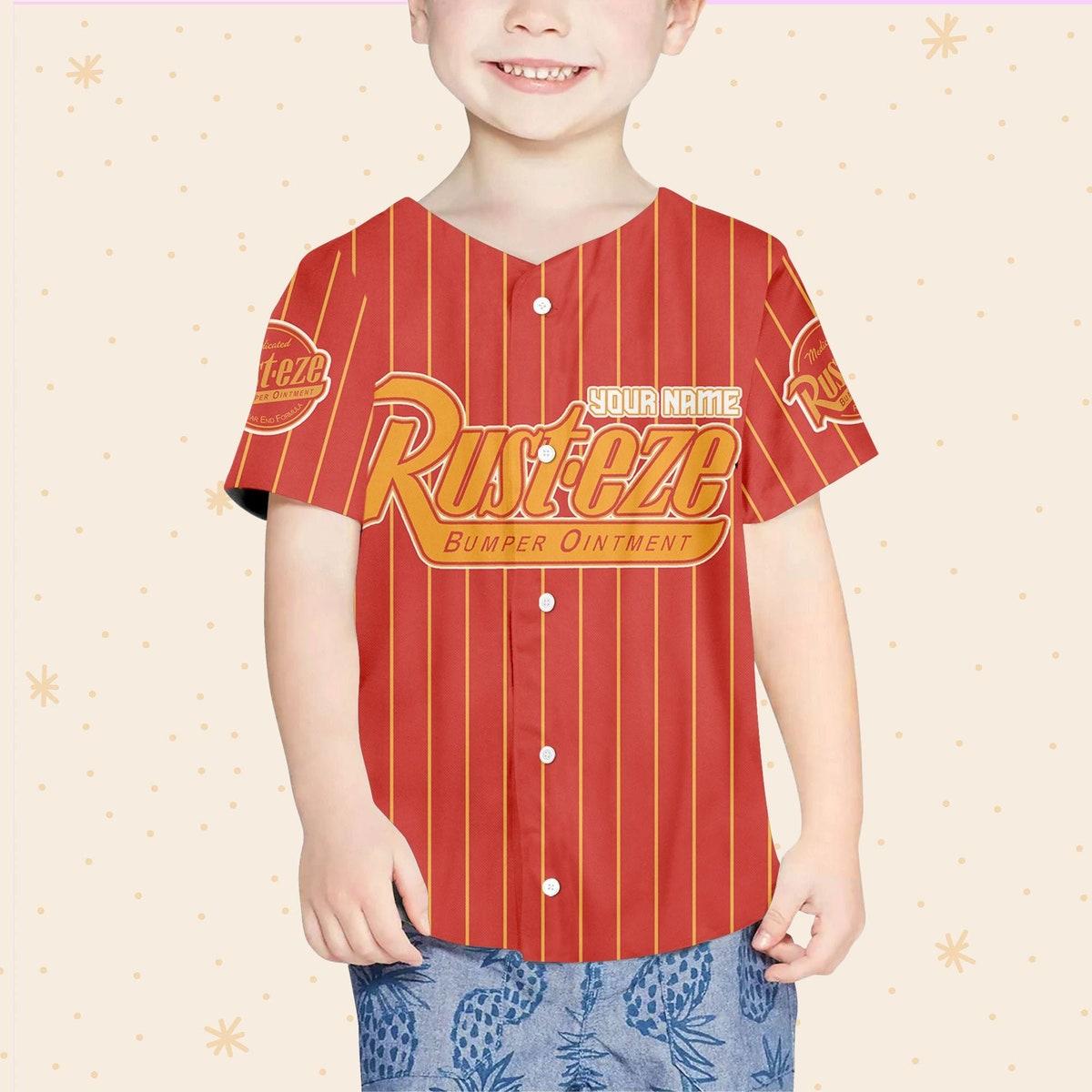 Personalize Vintage Lightning Mcqueen Pixar Cars Movie Baseball Jersey 4